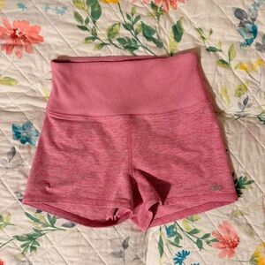 alo | alosoft aura high waist pink heather athletic workout shorts